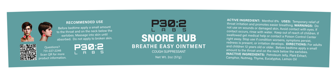 Snore Rub Breathe Easy Ointment 2 oz | 100% Money Back Guarantee