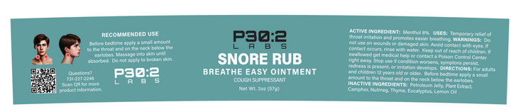 Snore Rub Breathe Easy Ointment 2 oz | 100% Money Back Guarantee